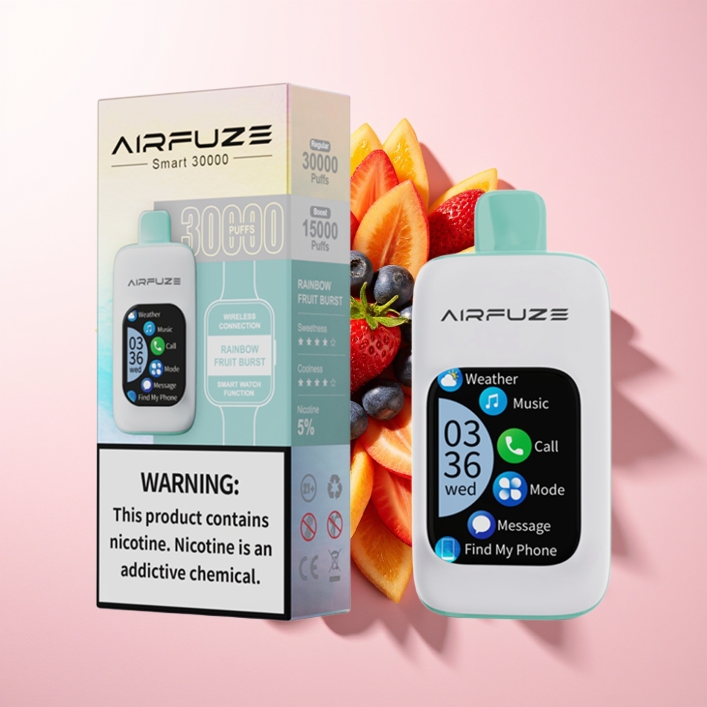 AirFuze Smart 30000 Puffs 5% Nicotine 900mAh Type-C Explozie de Fructe Curcubeu