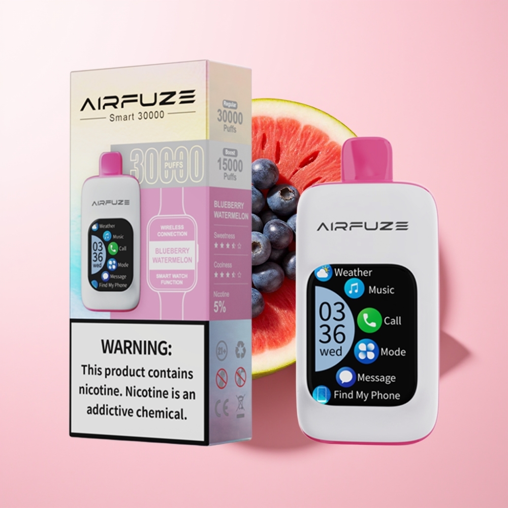 AirFuze Smart 30000 Puffs Afișaj Tactil 900mAh Afine Pepene Galben