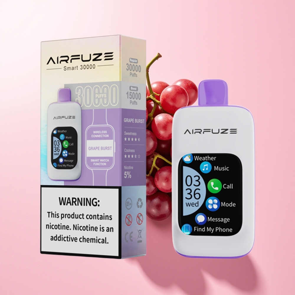 AirFuze Smart 30000 Puffs Dispozabil 5% Nicotina 900mAh Type-C Explozie de Struguri