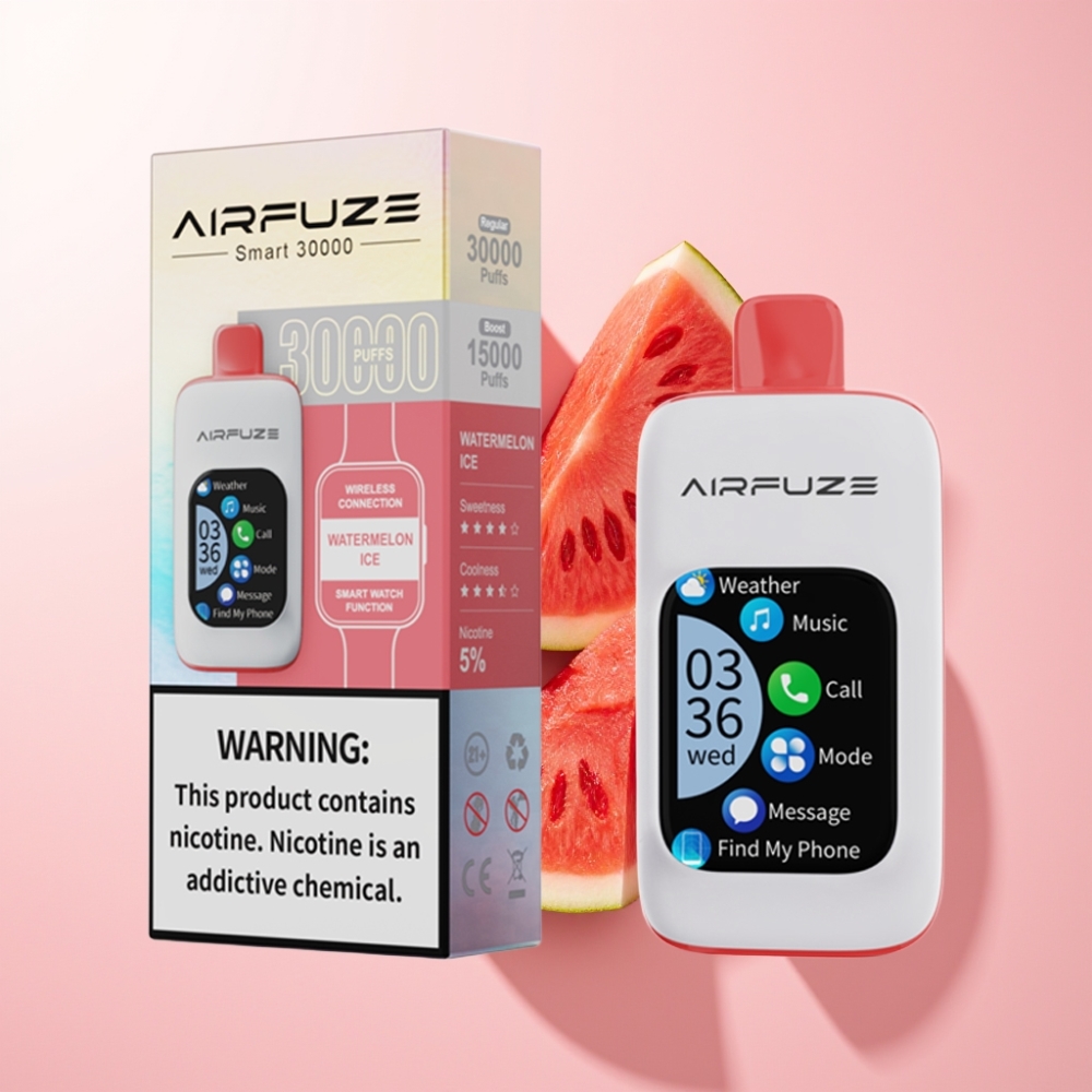 AirFuze Smart 30000 Pufuri Afișaj Tactil 5% Nicotină 900mAh Port Type-C Pepene Gheata