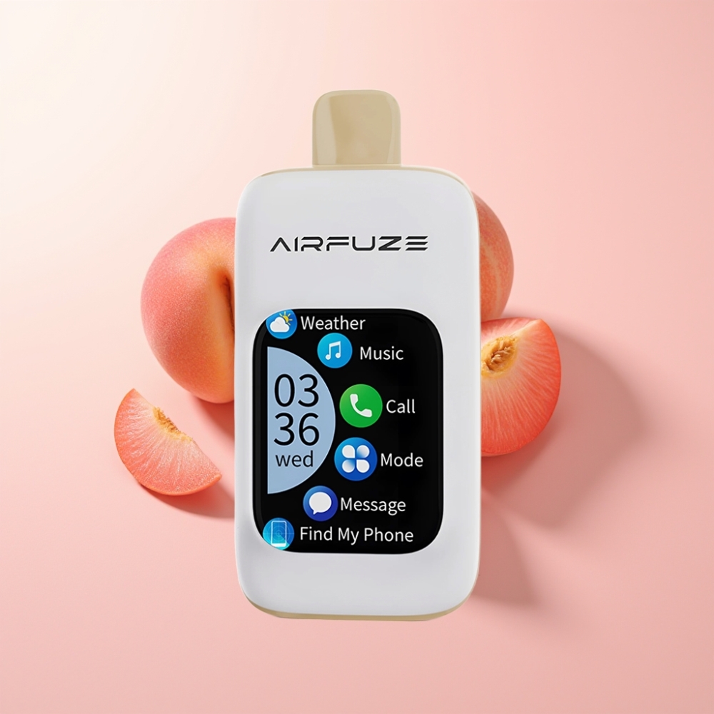 Airfuze Smart Pro 40000 Puffuri Baterie 900mAh Lichid 20ML Nicotina 2% 5% Coil 20ml Afumat Moduri Soft Normal Boost Gust Piersica Zemoasa