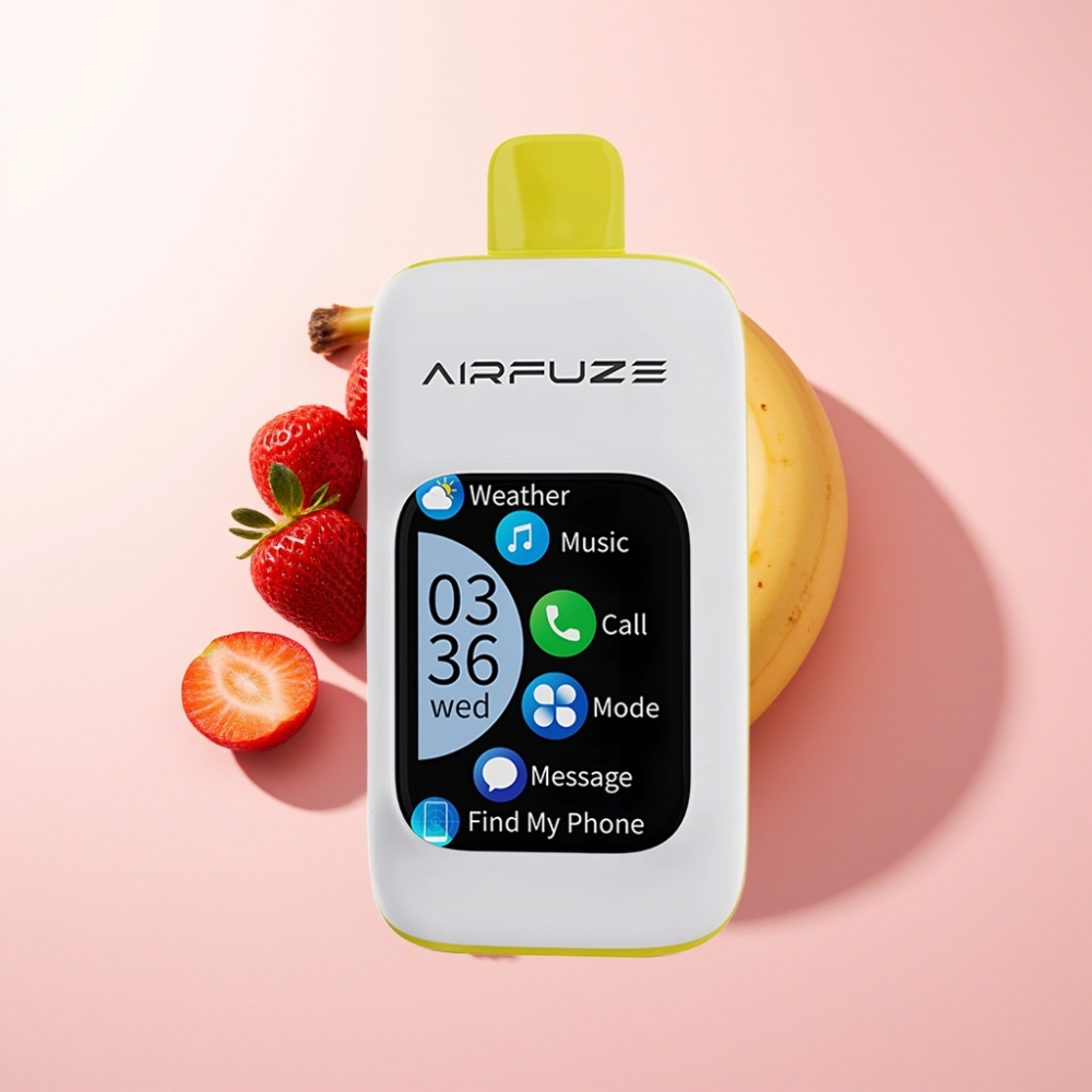 Airfuze Smart Pro 40000 Pufuri Baterie 900mAh Lichid 20ML Nicotina 2% 5% Capsa 20ml Aroma Capsuni Banane