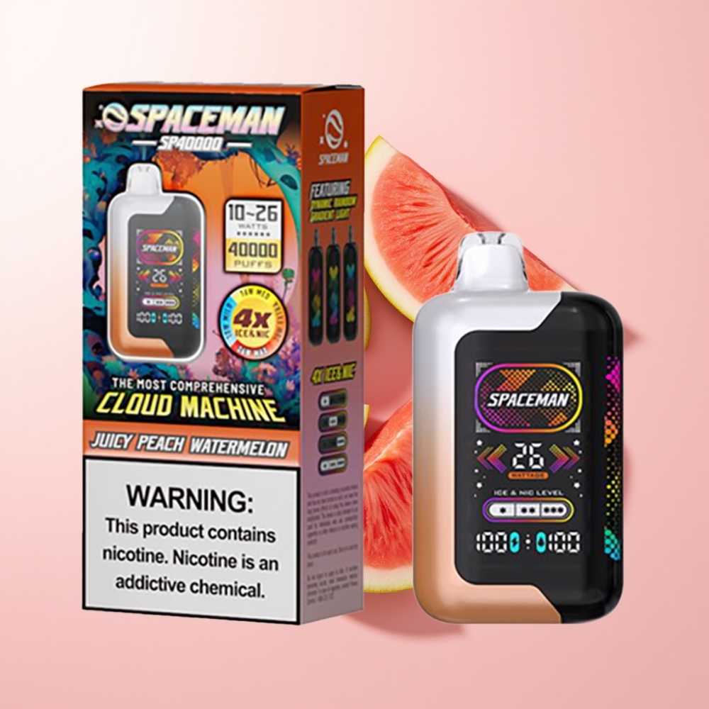 SMOK Spaceman SP40000 Zero Nic 20ml 0% Peach-Pepene Dulce