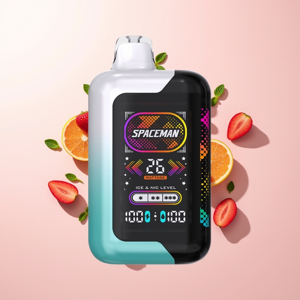 Spaceman SP40000 Zero Nic 40000 Pufă Mint Proaspăt Ecran LED 20ml