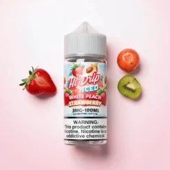 Hi-Drip Piersică Albă Căpșună ICED 100ml 0mg/3mg/6mg 70/30